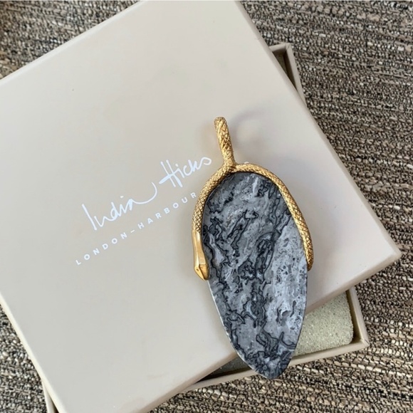 India Hicks Tribal Snake & Stone Charm - Picture 6 of 13